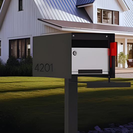 Thompson Flat Top Modern Style Mailbox